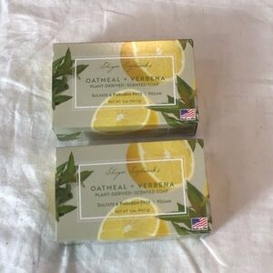 Shugar Soapworks Set of 2 Oatmeal and Verbena Vegan Soap